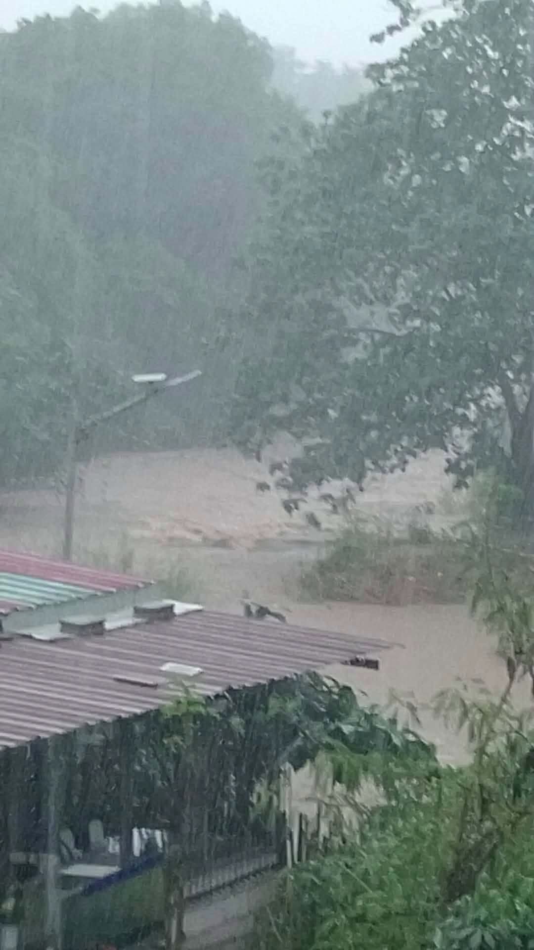 Philippine home affected by flooding associated with Typhoon Obet rainfall